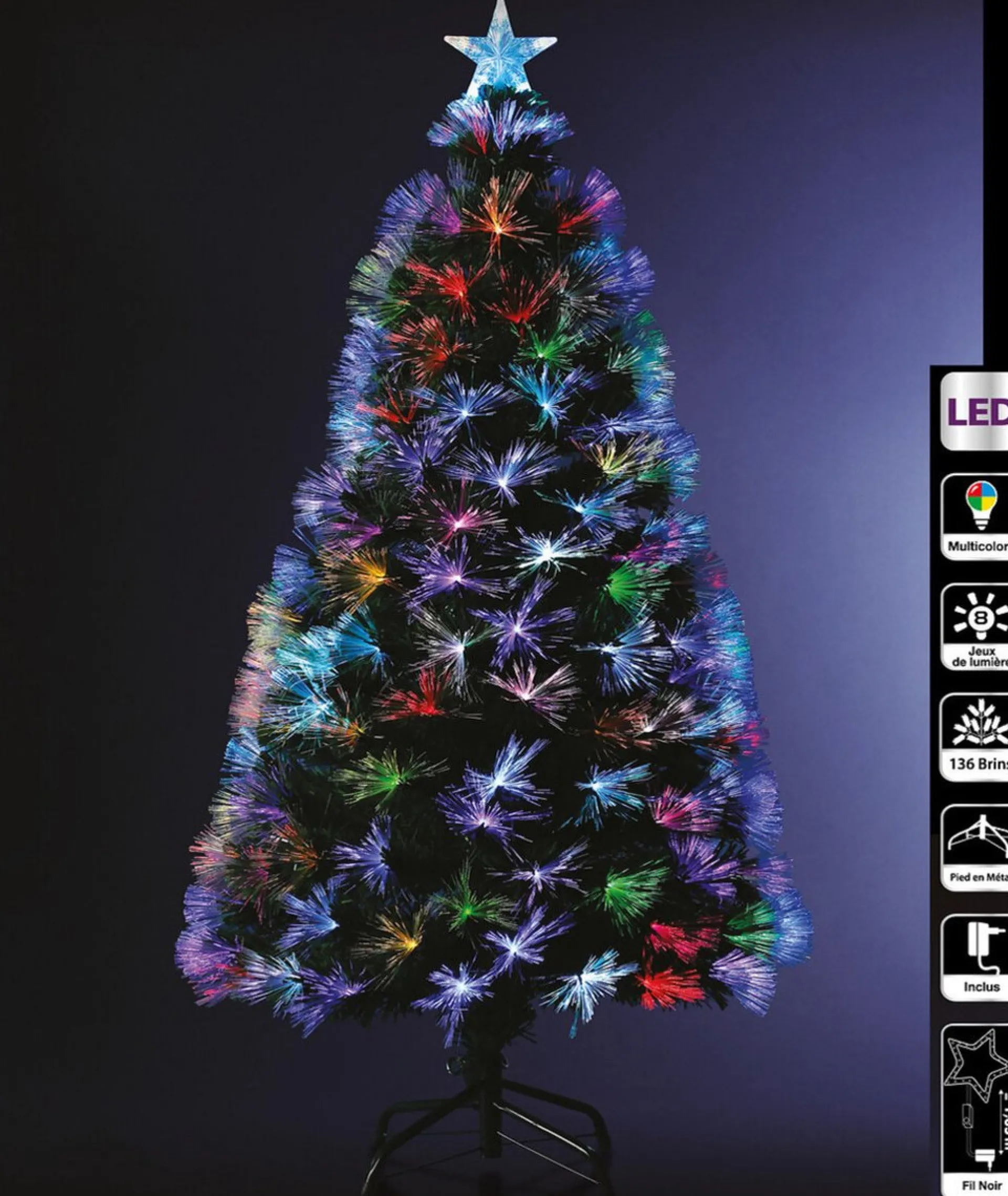 Feeric lights u0026 Christmas Feeric Lights And Christmas Fiber Kerstboom -Met Gekleurd Licht- 120 Cm Hot