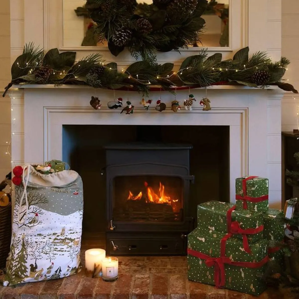 Sophie Allport Kerstsokken>Feestelijk Bos Zak Voor Kerstcadeaus Van - Uit De Festive Forest Collectie