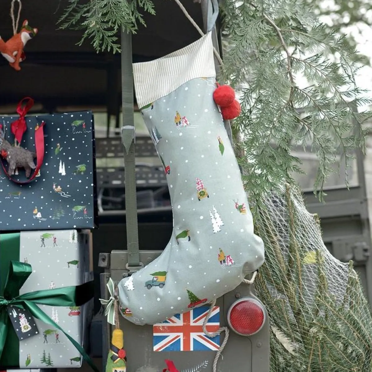 Sophie Allport Kerstsokken>Feestelijke Decoratie Kerstsok Van - Thuis Voor Kerst - Grote Christmas Stocking