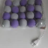 Merkloos Feestverlichting, Party Lights, Kerstversiering, Kerstverlichting Sfeerverlichting ,Lichtsnoer Lichtslinger Kleur Paars Grijs 20 Ballen Doorsnede 6Cm Lengte Snoer 320 Cm Waarvan 150 Cm Kale Snoer. Flash Sale