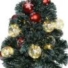 Everlands Fiber Optic Kerstboom/Kunst Kerstboom Met Verlichting En Kerstballen 60 Cm - Fibre Kerstbomen Met Lampjes/Lichtjes Clearance