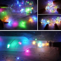 Fissaly ® 10 Stuks Gekleurde Led Kurk Flesverlichting Decoratie Incl. Batterijen – Feestverlichting & Sfeerlampen - Bottle Light Verlichting - Sfeerverlichting Met 200 Lichtjes In Lichtketting Voor Flessen Best Sale