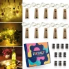 Fissaly ® 10 Stuks Led Kurk Flesverlichting Decoratie Incl. Batterijen – Feestverlichting & Sfeerlampen - Bottle Light Verlichting - Inclusief 60 Batterijen Flash Sale