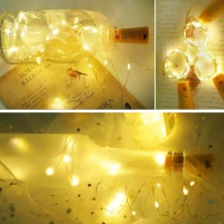 Fissaly ® 10 Stuks Led Kurk Flesverlichting Decoratie Incl. Batterijen – Feestverlichting & Sfeerlampen - Bottle Light Verlichting - Inclusief 60 Batterijen Flash Sale