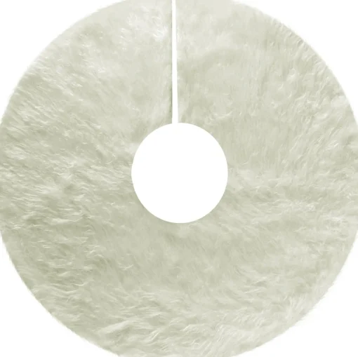 Arte r Flexibele Kerstboom Rok/Kleed Voor De Kerstboom Harige Stof Creme Wit 120 Cm - Kerstboomrokken Best