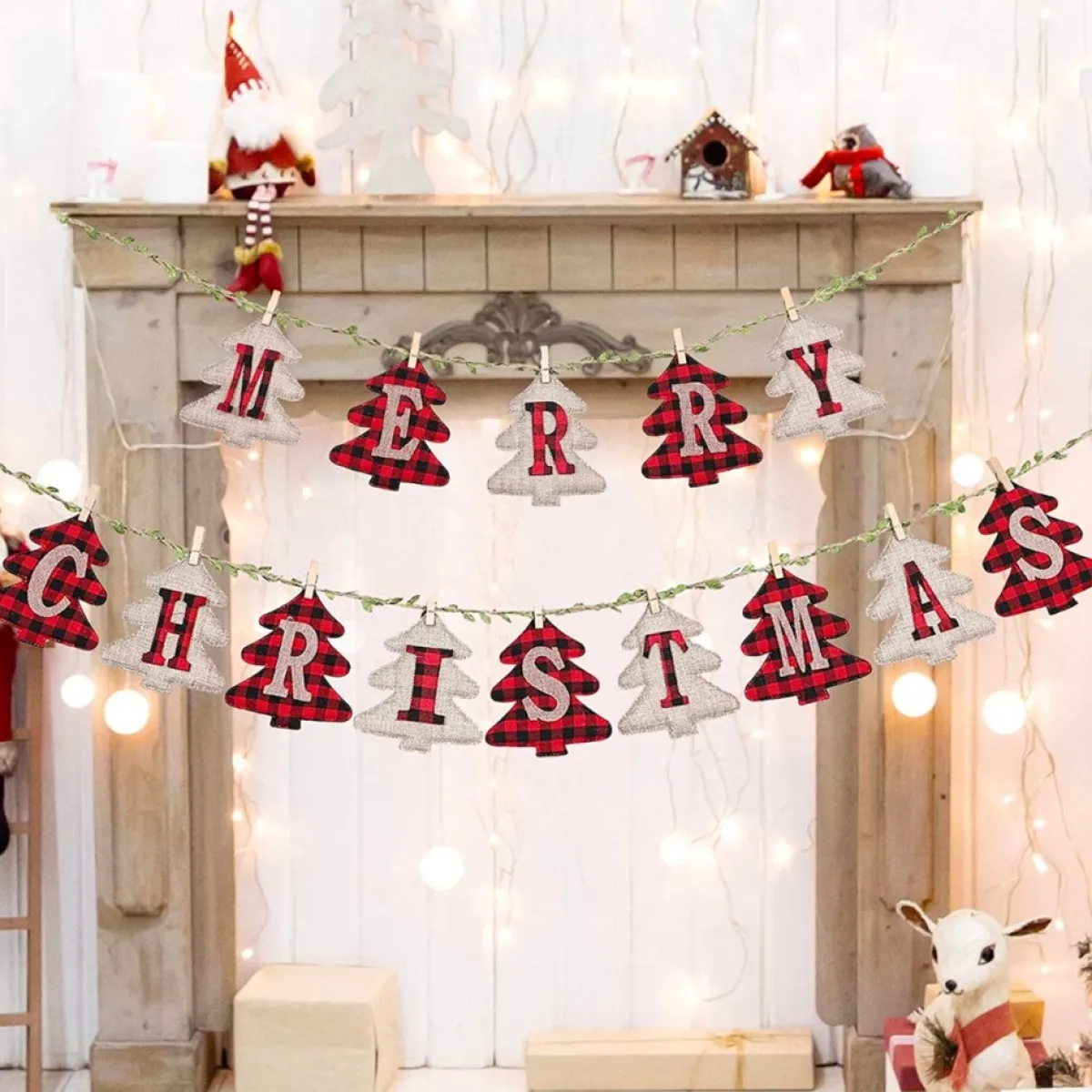 FLOOQ Kerstsokken> Kerstversiering Kersthanger Sokken - Kerstdecoratie Voor Binnen En Buiten - Kerstboomversiering - Kerstfiguren - 1 Stuk