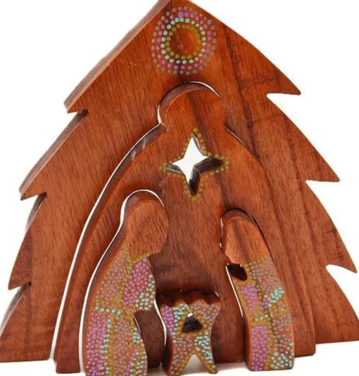 Floz Kerststallen> Kerststal - Puzzel - Kerststal 3D - Fairtrade Uit Indonesie