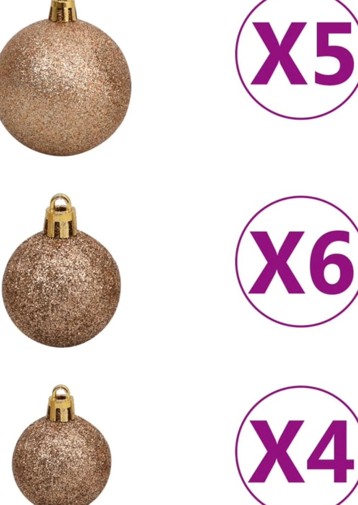 Furniture Limited Kerststukjes> - Kerstboom Met Led's En Kerstballen Smal 240 Cm Roze