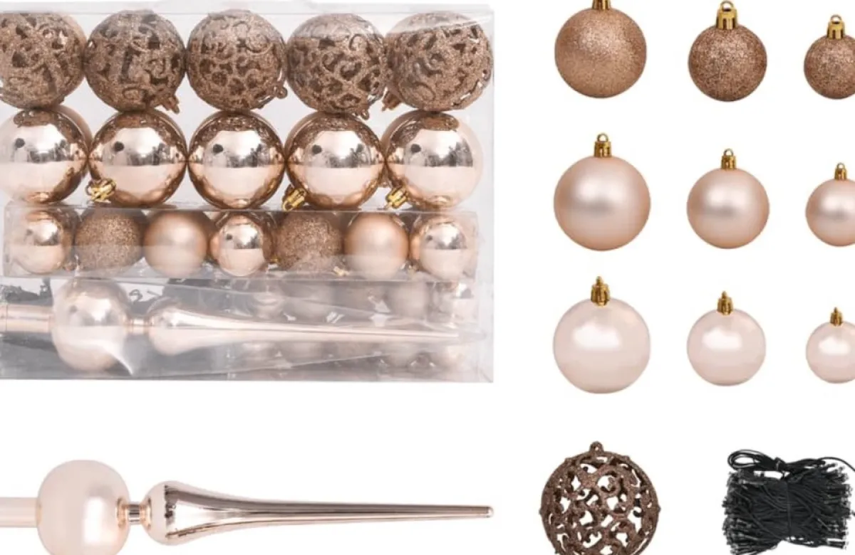 Furniture Limited Kerststukjes> - Kerstboom Met Led's En Kerstballen Smal 240 Cm Roze