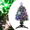 Furniture Limited Kerststukjes> - Kerstboom Met Led's 64 Cm Glasvezel Groen En Wit