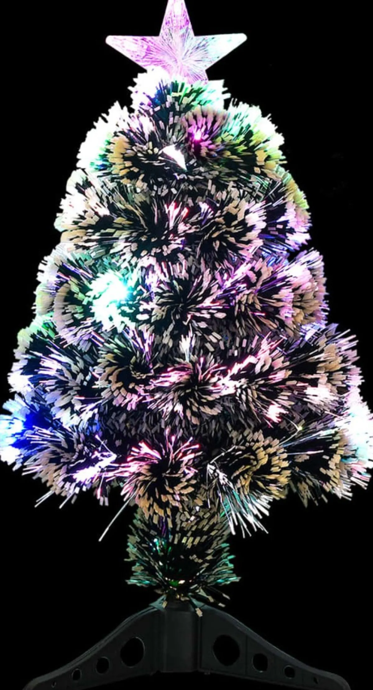 Furniture Limited Kerststukjes> - Kerstboom Met Led's 64 Cm Glasvezel Groen En Wit