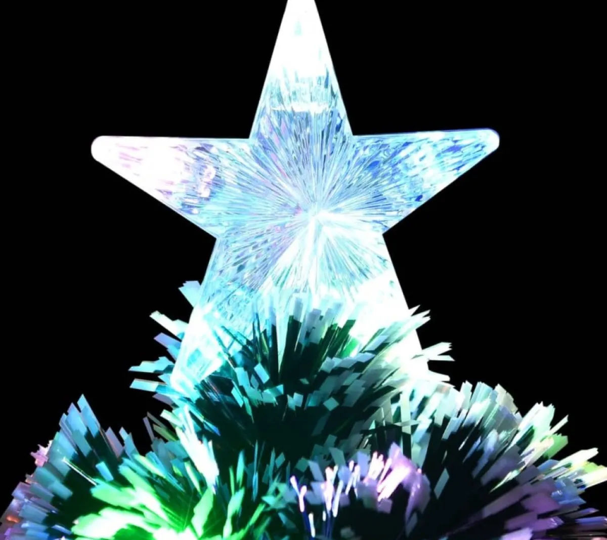 Furniture Limited Kerststukjes> - Kerstboom Met Led's 64 Cm Glasvezel Groen En Wit