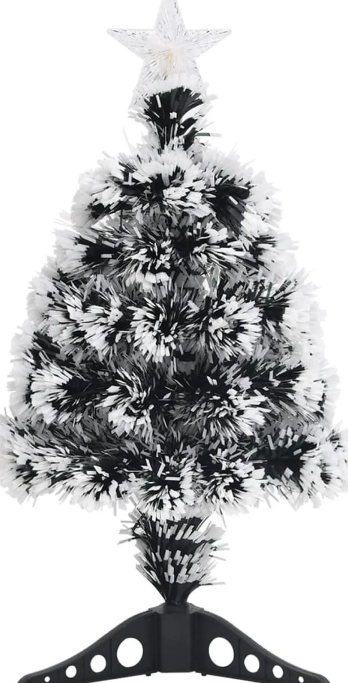 Furniture Limited Kerststukjes> - Kerstboom Met Led's 64 Cm Glasvezel Groen En Wit