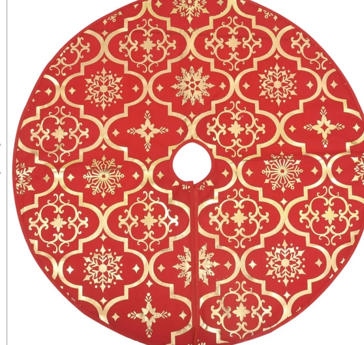 Furniture Limited Kerststukjes> - Kerstboomrok Luxe Met Sok 122 Cm Stof Rood