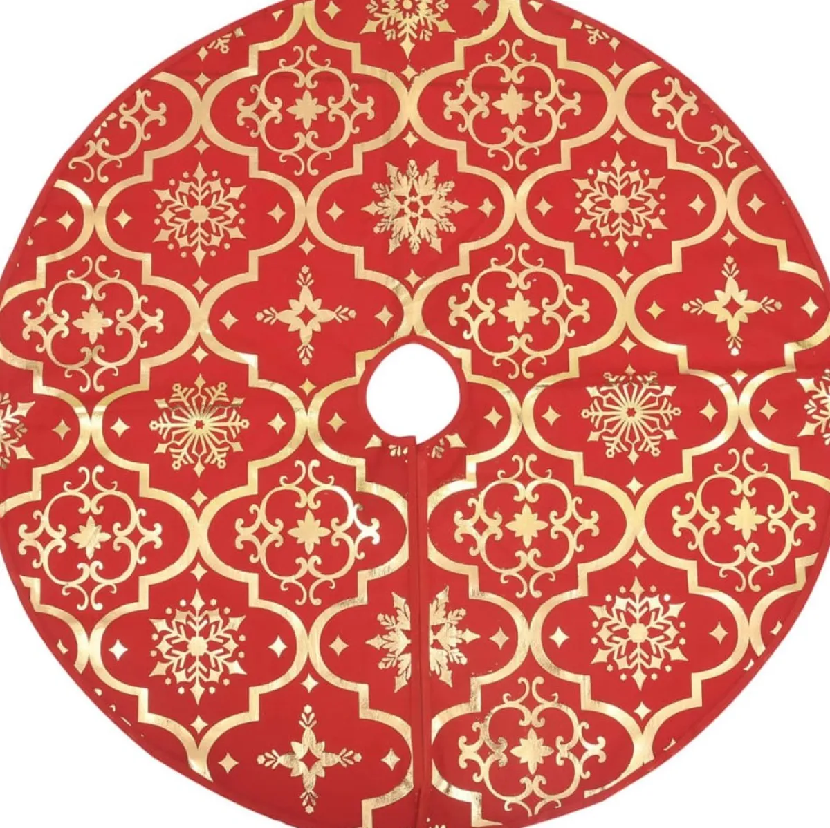 Furniture Limited Kerststukjes> - Kerstboomrok Luxe Met Sok 122 Cm Stof Rood