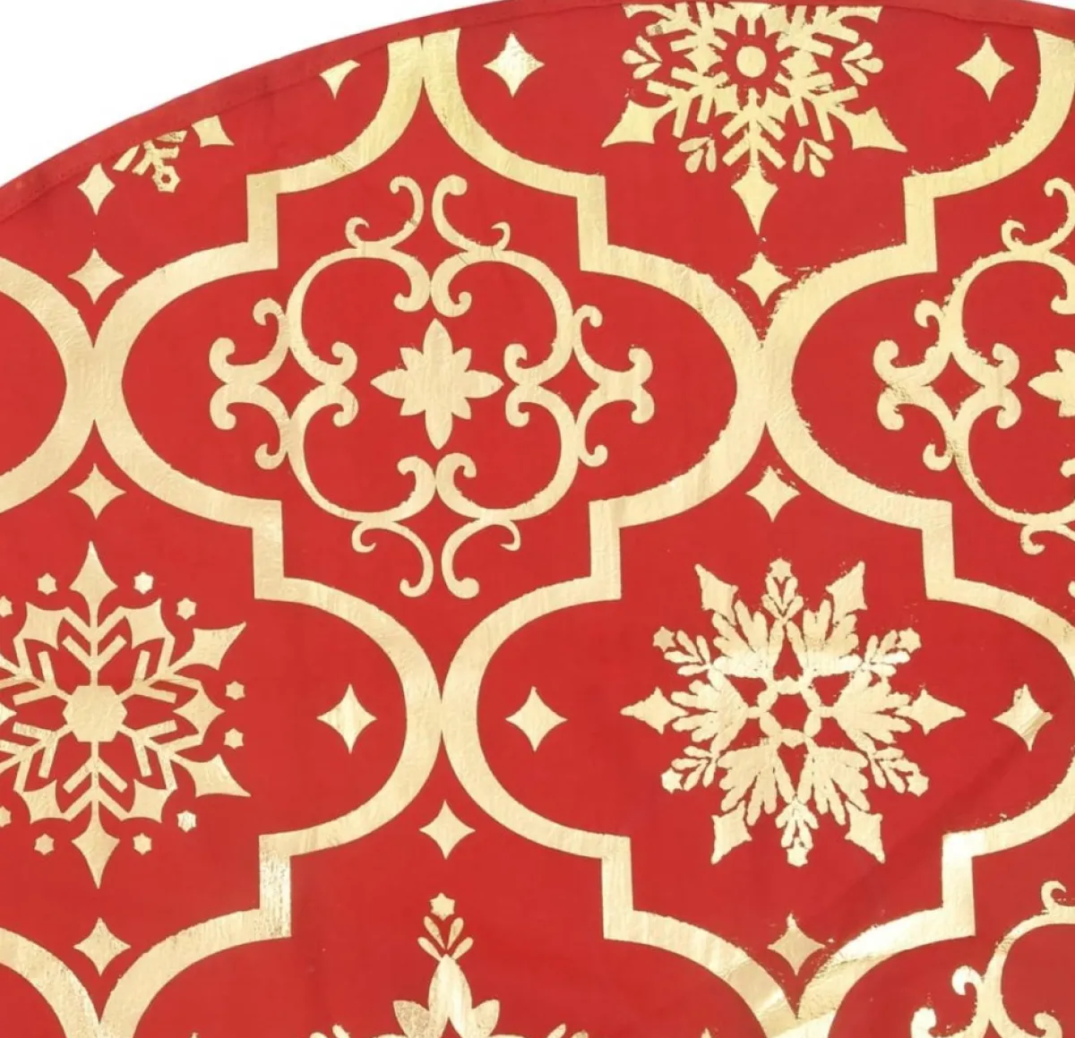 Furniture Limited Kerststukjes> - Kerstboomrok Luxe Met Sok 122 Cm Stof Rood