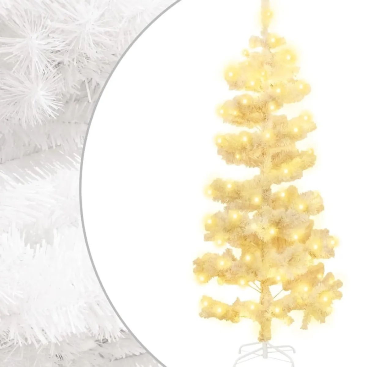 Furniture Limited Kerststukjes> - Spiraalkerstboom Met Standaard En Led's 180 Cm Pvc Wit