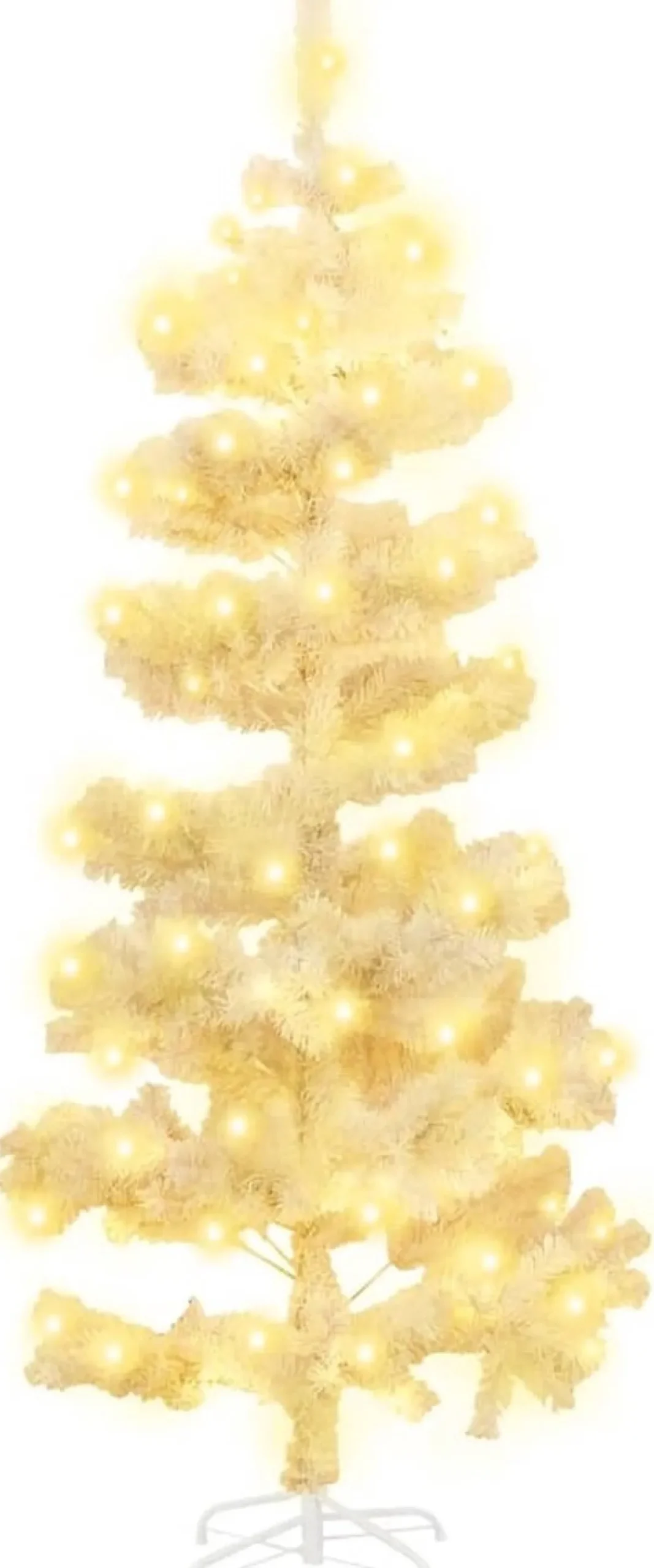 Furniture Limited Kerststukjes> - Spiraalkerstboom Met Standaard En Led's 180 Cm Pvc Wit