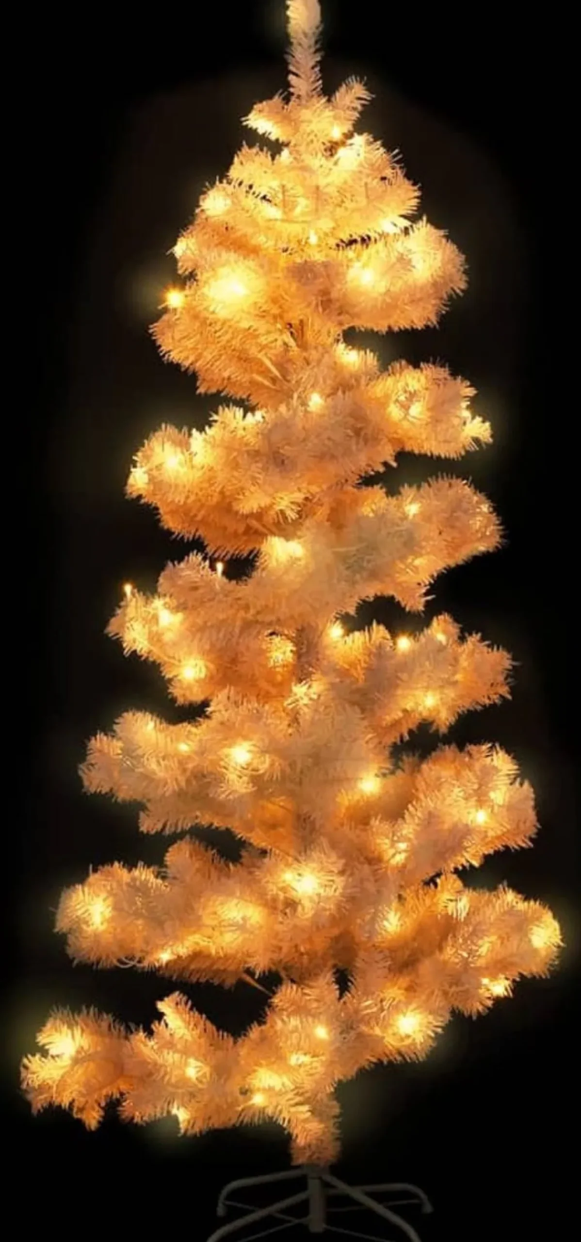 Furniture Limited Kerststukjes> - Spiraalkerstboom Met Standaard En Led's 180 Cm Pvc Wit