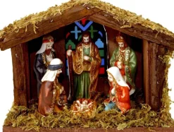 Generic Kerststallen></noscript> Kerststal Figuren Verlicht - Kerstbeeldjes Voor Kerststal - Set Van 6 Stuks