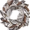 Goodwill Kerstkransen> Krans-Kerstkrans Met Dennenappels Zilver-Bruin-Metaallook D 60 Cm