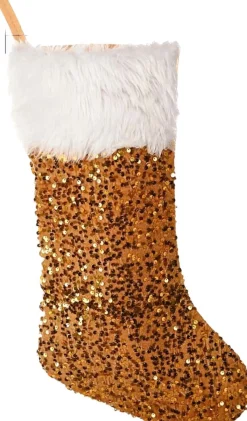 4 season must haves Kerstsokken>Gouden Christmas Stocking | Kerstsok | Kerstdecoratie | Kerst Sok | Stocking | Goud | Santas Stockings