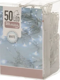 Merkloos Guirlandes>Groene Dennen Guirlande/Dennenslinger 270 Cm Inclusief Helder Witte Verlichting