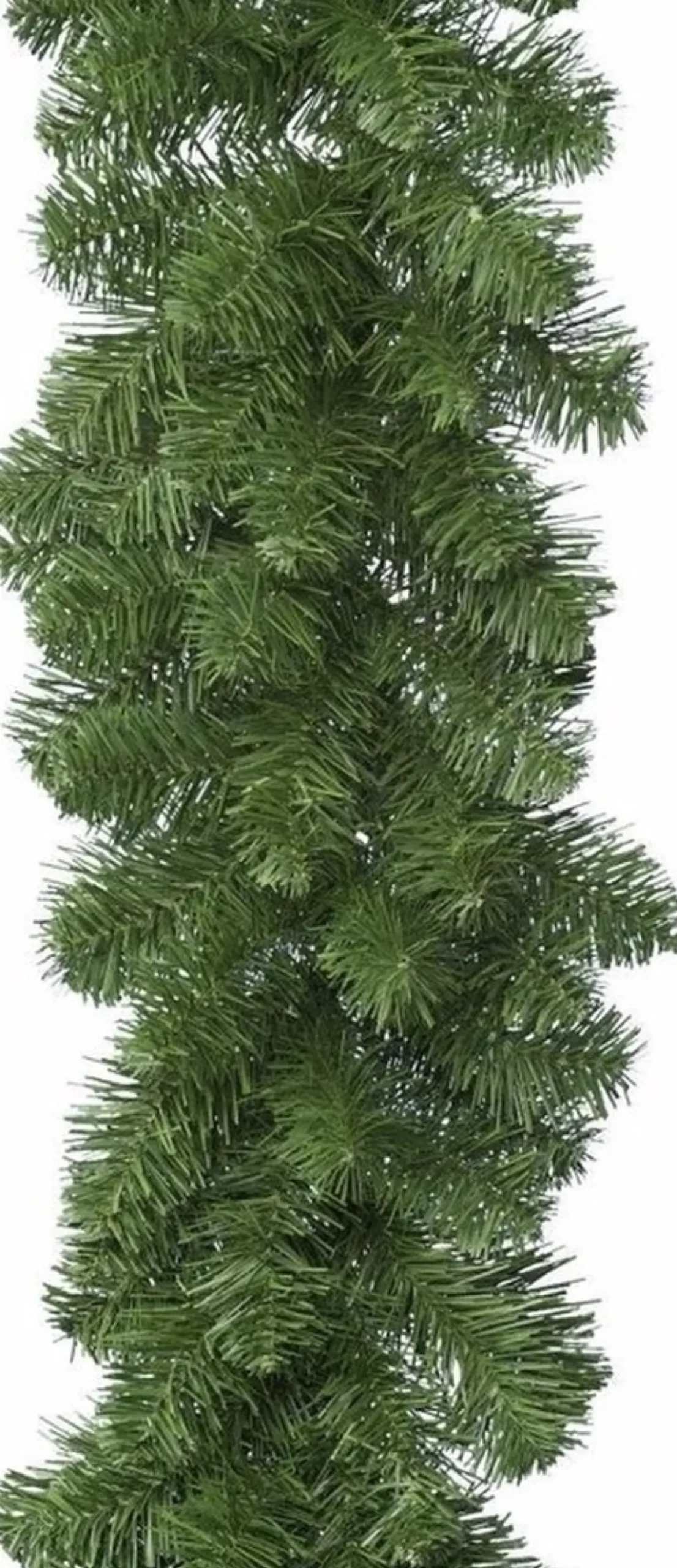 Merkloos Guirlandes>Groene Dennen Guirlande/Dennenslinger 270 Cm Inclusief Helder Witte Verlichting