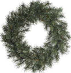Decoris Kerstkransen></noscript>Groene Kerstkrans 50 Cm Malmo Voor De Deur/Poort Met Gouden Hanger - Kerstversiering/Kerstdecoratie Kransen