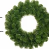 Merkloos Kerstkransen>Groene Kerstkrans/Dennenkrans/Deurkrans 45 Cm Inclusief Warm Witte Verlichting