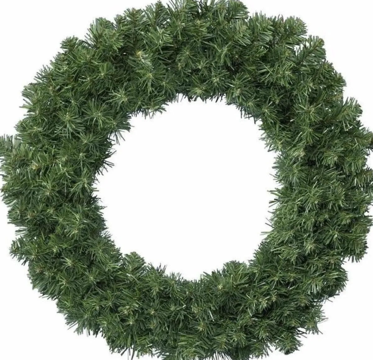 Decoris Kerstkransen>Groene Kerstkrans/Dennenkrans/Deurkrans 50 Cm Inclusief Warm Witte Verlichting