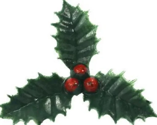 Merkloos Kerststukjes>Groene Kersttakjes Op Steker