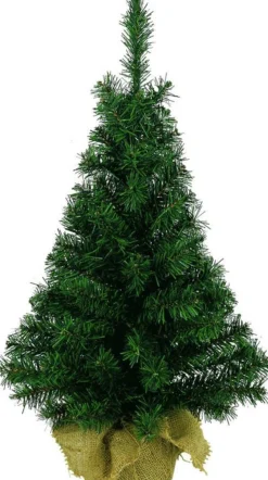 Decoris Groene Kunst Kerstboom 90 Cm Inclusief Helder Witte Kerstverlichting - Kunstbomen/Kunst Kerstbomen Shop
