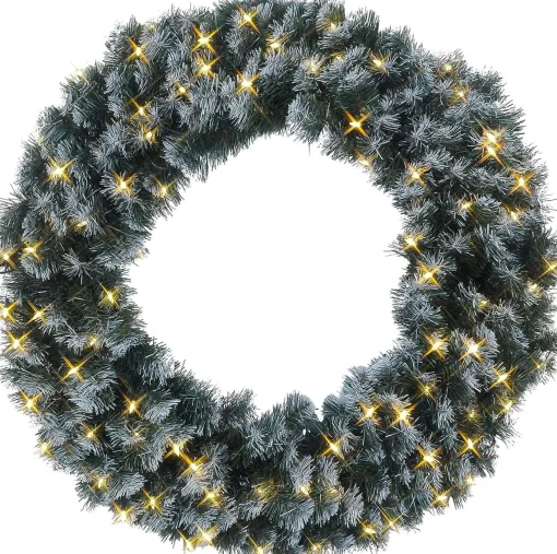 Star Trading Grote Verlichte Kerstkrans "Edmonton" 90Cm Shop