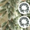 Trend24 Guirlandes>Guirlande - Kerst Guirlande - Kerstguirlande - Kerstslinger - Deurkrans - Dennenslinger - Kerstslinger - Dennentak - 180 Cm (360 Cm Samen) - Groen - Wit - 2 Stuks