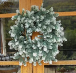 Trend24 Guirlandes></noscript>Guirlande - Kerst Guirlande - Kerstguirlande - Kerstslinger - Deurkrans - Dennenslinger - Kerstslinger - Dennentak - 180 Cm (360 Cm Samen) - Groen - Wit - 2 Stuks