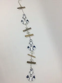 Joniu0027s Guirlandes>Guirlande Anker Blauw/Wit H 100 Cm