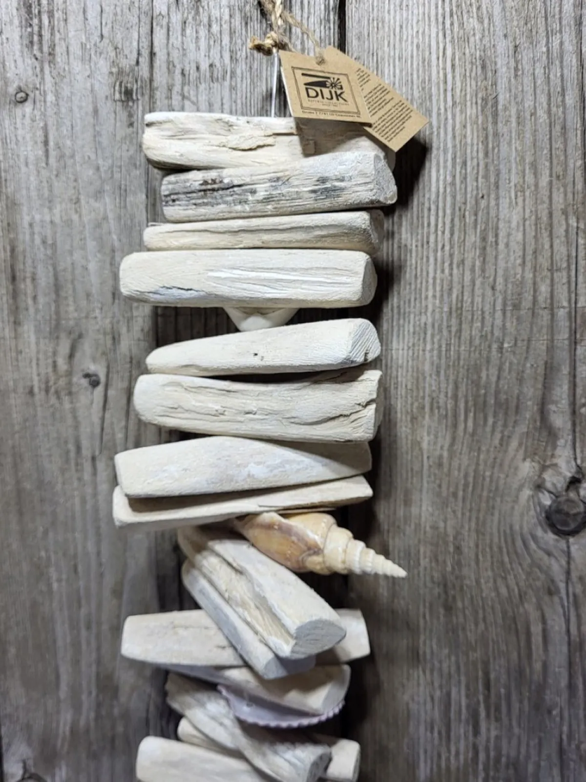 Van Dijk Natural Collections Guirlandes>Guirlande Drijfhout Schelpen Hout Hanger 100 Cm Maritiem Strand Zee