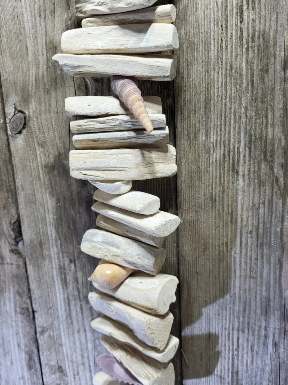 Van Dijk Natural Collections Guirlandes>Guirlande Drijfhout Schelpen Hout Hanger 100 Cm Maritiem Strand Zee