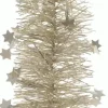 Merkloos Guirlandes>Guirlande Lametta Ster Glans Parel - 2,7 M