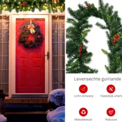 ChristmasGoodz Guirlande Met Verlichting - Guirlande - Kerstguirlande - Kerstverlichting Buiten - Kerstversiering - Kerst - 2.7 Meter - 100 Led's Flash Sale