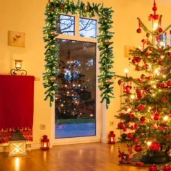 ChristmasGoodz Guirlande Met Verlichting - Guirlande - Kerstguirlande - Kerstverlichting Buiten - Kerstversiering - Kerst - 2.7 Meter - 100 Led's Flash Sale