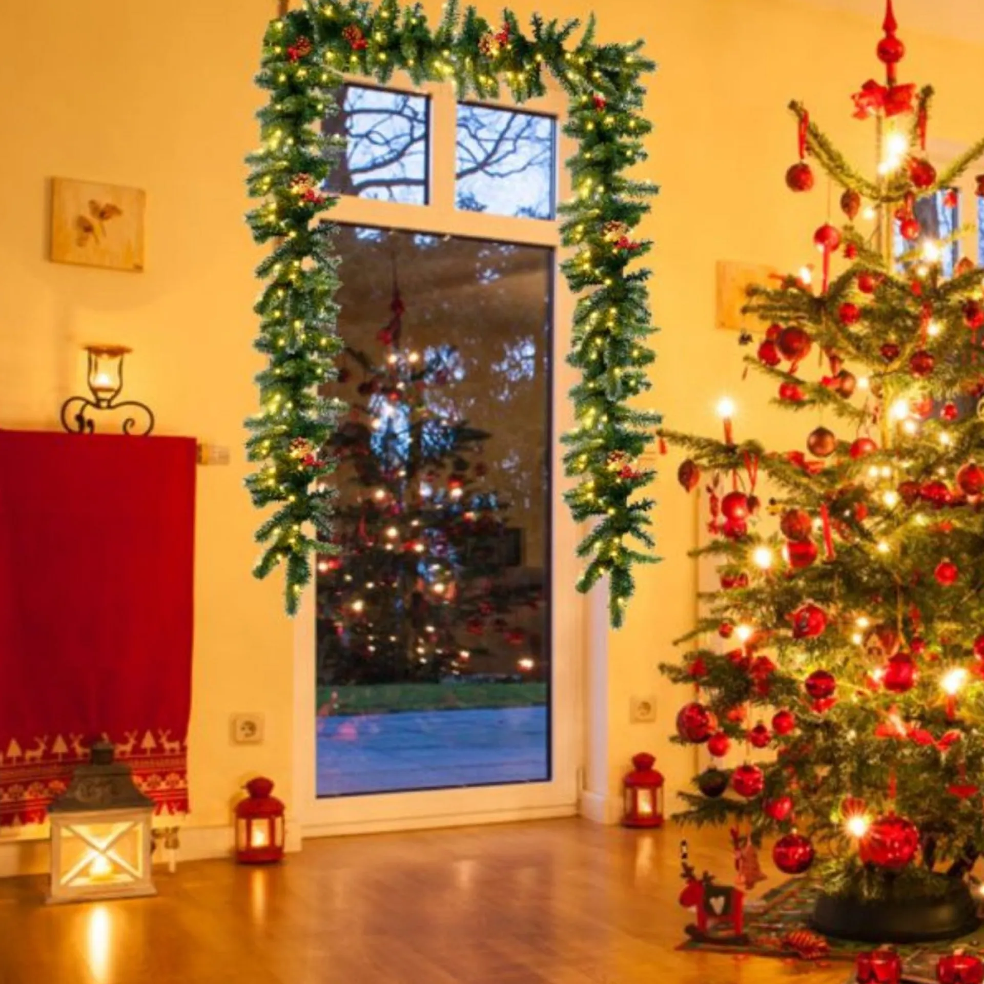 ChristmasGoodz Guirlande Met Verlichting - Guirlande - Kerstguirlande - Kerstverlichting Buiten - Kerstversiering - Kerst - 2.7 Meter - 100 Led's Flash Sale