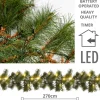 ChristmasGoodz Guirlandes>Guirlande Met Verlichting - Zwaardere Kwaliteit - Guirlande - Kerstguirlande - Kerstverlichting - Kerstversiering - Kerst - 2.7 Meter - 50 Led's