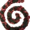 Merkloos Guirlandes>Guirlande Xl - Kerstslinger Groen - Kerstversiering - 2.7M Lang - Goud Of Rode Balletjes - Slinger