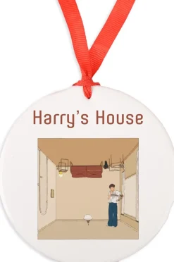 Merkloos Kersthanger>Harry House Christmas Ornament - Ceramic Ornament - Merry Christmas -Kerstversieringen - Kerstcadeaus - Kersthanger - White