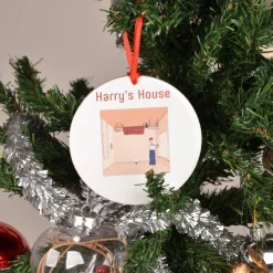 Merkloos Kersthanger></noscript>Harry House Christmas Ornament - Ceramic Ornament - Merry Christmas -Kerstversieringen - Kerstcadeaus - Kersthanger - White