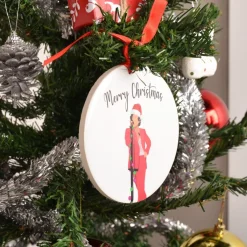 Merkloos Kersthanger></noscript>Harry Style Christmas Ornament - Ceramic Ornament - Merry Christmas -Kerstversieringen - Kerstcadeaus - Kersthanger - White