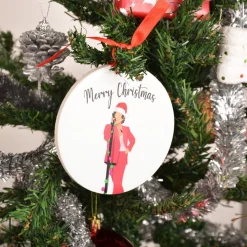 Merkloos Kersthanger></noscript>Harry Style Christmas Ornament - Ceramic Ornament - Merry Christmas -Kerstversieringen - Kerstcadeaus - Kersthanger - White