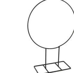 HBX natural living Kerststukjes> Bloemschik Ring Met Standaard Hula Hoop O28X10Xh40Cm Zwart